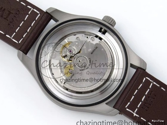 MIROTIME 0515 Pilot Mark XVIII Titanium BLSF 1:1 Best Edition Black Dial on Brown Leather Strap MIYOTA Popular 7020